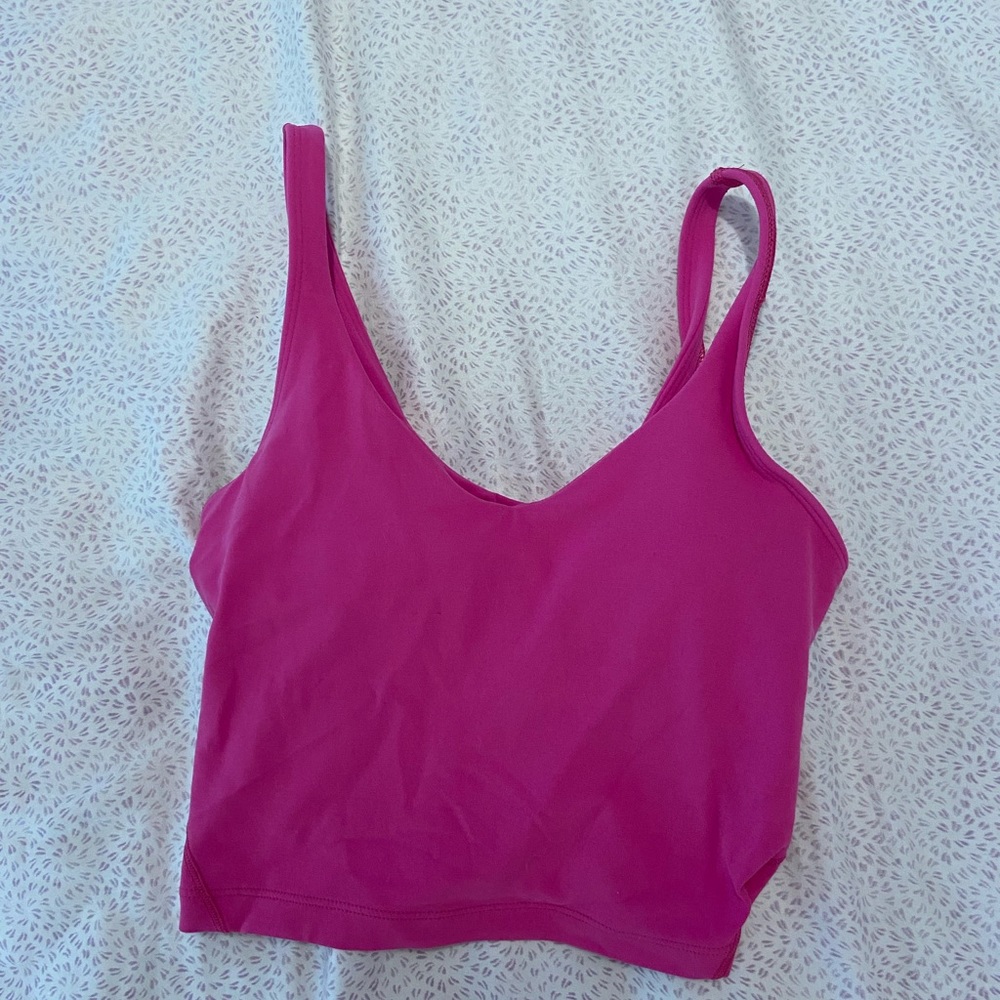 lululemon sonic pink align tank size 2